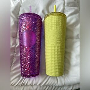 2 Starbucks Tumblers 24fl oz. cold cups